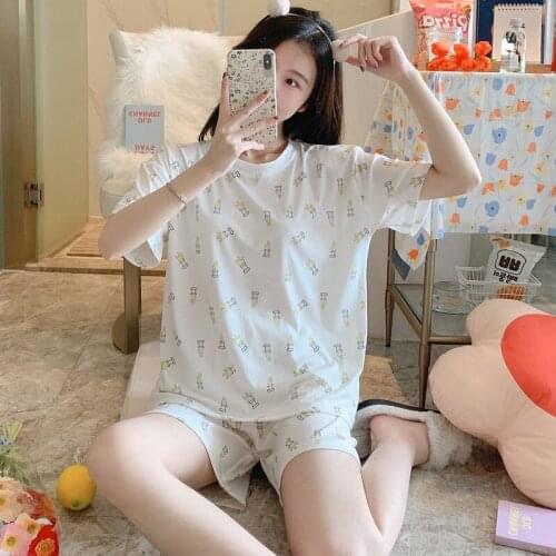 Plus Size Sexy Sleepwear Silk Nightgown Summer Pajamas Women Sleepwear Loose Version Short Sleeve Leisure Wear Princess Style
