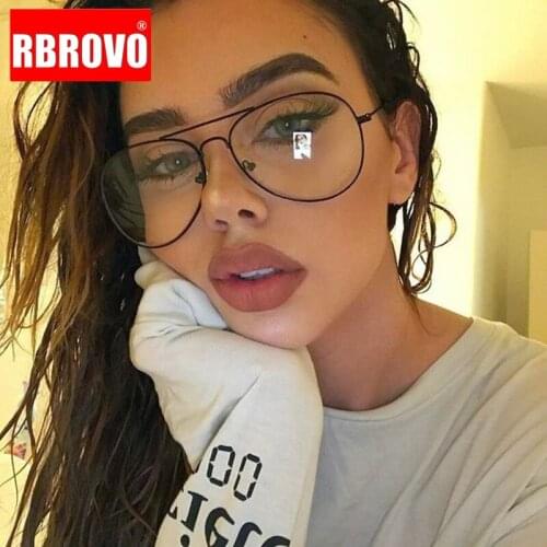 RBROVO New Luxury Glasses Women Designer Eyeglasses Women Vintage Glasses for Women/Men Anti-blue Light Lentes De Lectura Mujer
