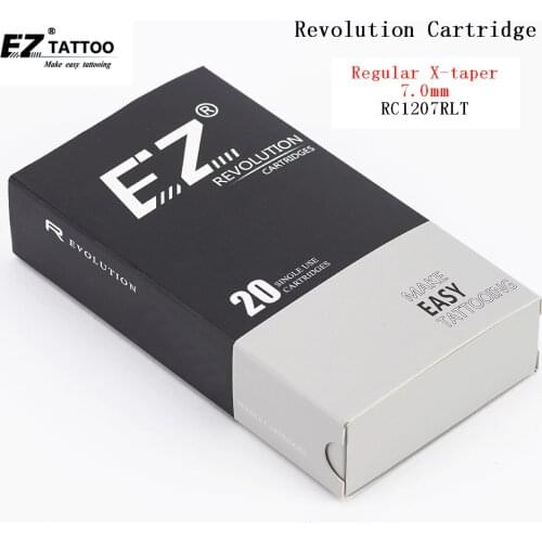 RC1207RLT #12 0.35mm EZ New Revolution Sterilized Tattoo Needles Cartridge Round Liners safety membrance inside 20 pcs /box
