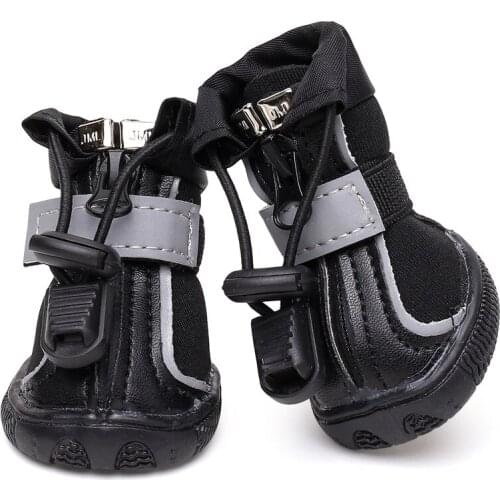 Waterproof Pet Dog Shoes For Small Large Dog Rain Shoes Anti-slip Reflective Dog Boots For Teddy