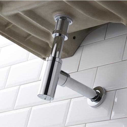 Luxury Bottle Trap Brass Round Siphon Oil Rubbed Bronze Black P-TRAP Bathroom Vanity Basin Pipe Waste With Pop Up Drain