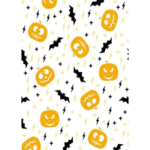 Cartoon Halloween Pumpkin Bat Vinyl Backdrops for Photography Photo Studio Backgrounds for Children Baby Photoshoot Photobooth