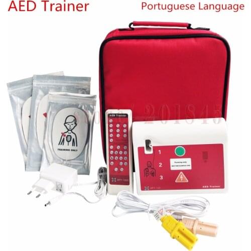 XFT-120C AED Trainer For First Aid CPR Training Teaching Student Device In English And Portuguese Tone Voice Electrode Pads