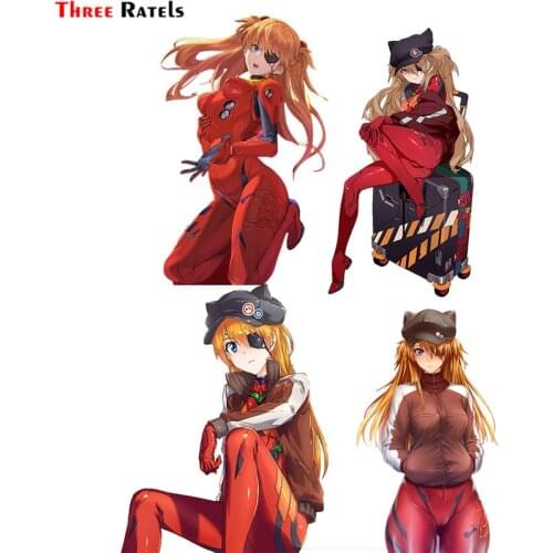 Three Ratels F351 Cool Bodysuit Cameltoe Eyepatch Souryuu Asuka Langley Stickers For Car Mobile Phone Laptop Luggage Gift Decal