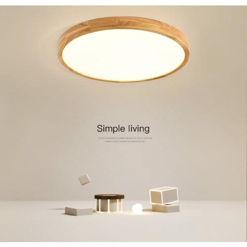 Ultra-thin LED Wooden Ceiling Lights for the living room chandeliers Ceiling fixture for the modern ceiling lamp high 6cm