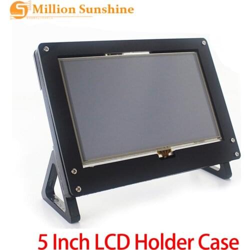 5-inch Screen Protective CaseBlack White LCD Stand Bracket for Raspberry Pi for Raspberry Pi 3 Model B Plus RPI173