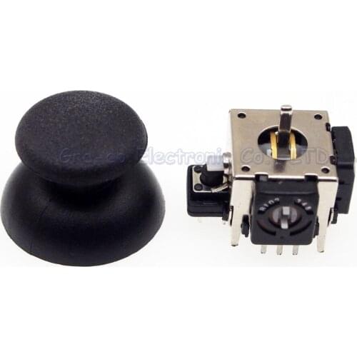 5pcs Iron core 3D Analog Joystick with 5pcs analog thumb stick cap for ps2 controller