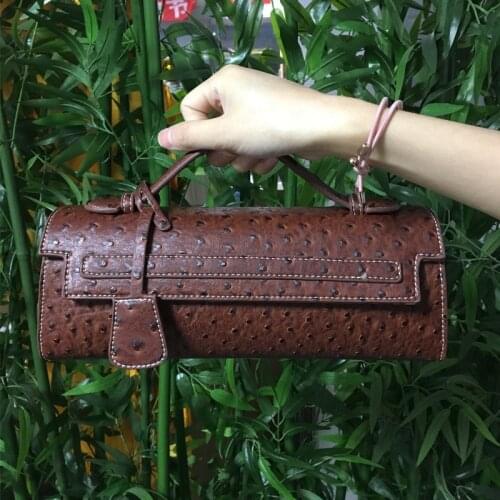 2020 Luxury Designer Ostrich Women Bags Handbag Ladies Tote Bag Fashion Good Quality Female Messenger Snake Pattern Shoulder Bag