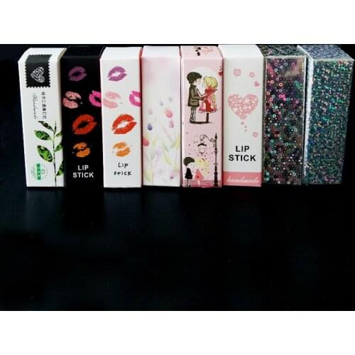 24pcs /lot DIY Lipstick Package Box Lip Balm Tube Packaging Carton Box Colorful Kraft Paper Gift 25*25*85mm Wholesale