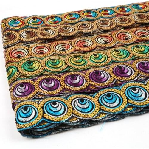 4cm 4.8m/lot High Quality Bohemian Style Eye Ball Lace Trim Sewing Accessories For Home Decoration DIY Craft Making