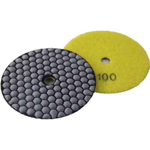 7pcs 4"/100MM Diamond Flexible Dry Polishing Pad Grit 50-3000# For Granite Marble Stone Sanding Disc