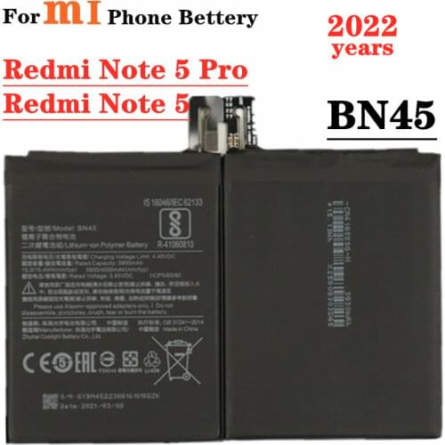 2021 4000mAh BN45 Phone Battery For Xiaomi Redmi Note 5 / Redmi Note5 Pro Smartphone Battery High Quality Replacement Batteries