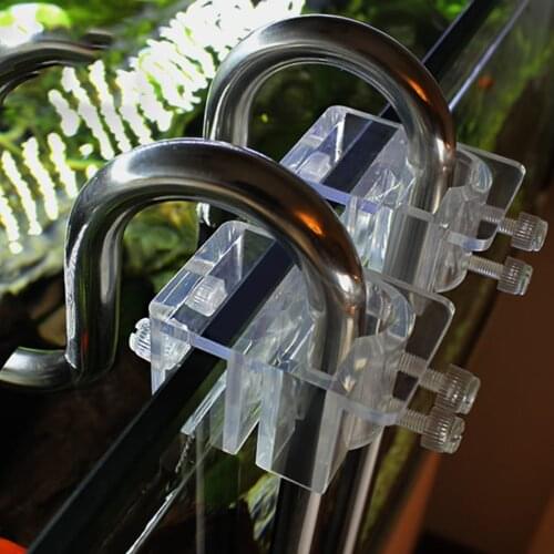 Acrylic Aquarium Fish Tank Hose Fixing Clip Water Pipe Tubing Holder Clamp
