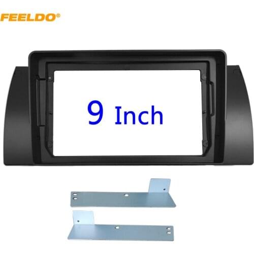FEELDO Car Stereo 9" Big Screen Fascia Frame Adapter For BMW X5/E53/E39 2Din DVD Player Dash Audio Fitting Panel Frame Kit #6520