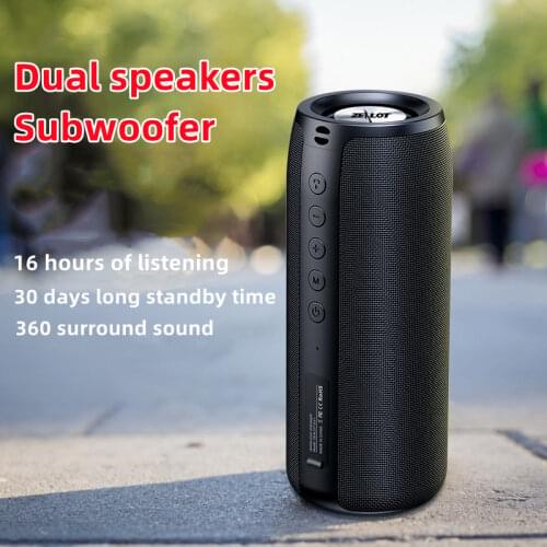 Wireless Bluetooth Speaker Portable Sound Column Waterproof Subwoofer with FM Radio TWS USB for Outdoor Sports Computer Soundbox