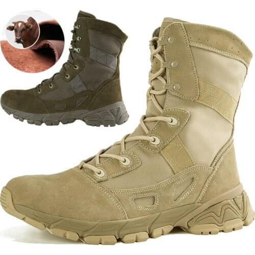 Cross-Border Military Boots Men Combat High-Top Outdoor Combat Mens Boots Desert Boots