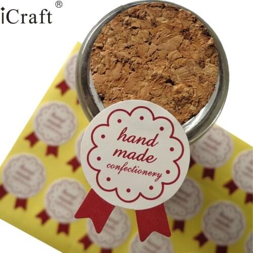 102pcs Medal Shape Very Light Pink Seal Sticker Hand Made Paper Label for Handmade Product DIY Adhesive Gift Paper Sticker