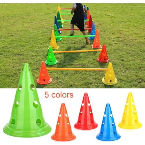 Training Logo Barrel Child Basketball Football Conical Obstacle Barrel Training Equipment Round Bottom With Hole Indoor Outdoor