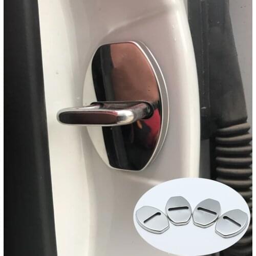 For Audi A1 e-tron TFSI 2010-2019 Car Styling excellent Stainless Steel Door Lock Buckle Protective Cover Auto Case