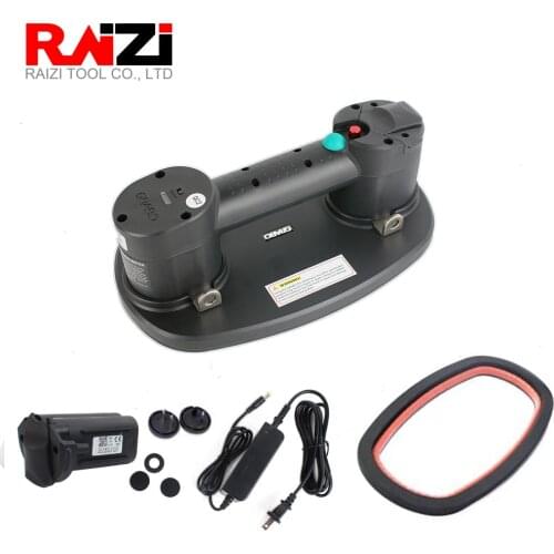 Raizi Grabo Portable Electric Vacuum Suction Cup Lifter for Wood Drywall Granite Glass Tile With Two Battery Heavy Lifting Tool