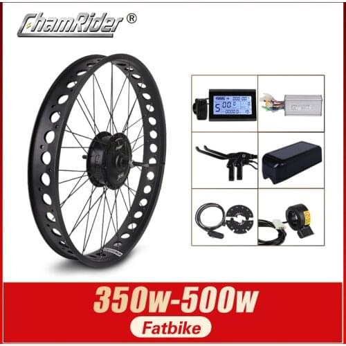 Fat Bike Electric Wheel 48V 500W Snow Bike Kit 36V 350W Electric Bike Conversion kit 4.0 Wheel ebike kit MXUS XF15-Fat Hub Motor