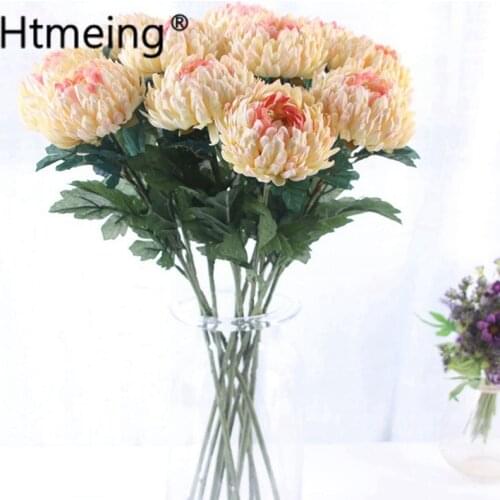 Artificial Bellis perennis flowers stems Chrysanthemum flowers rose dahlia silk Daisy flower heads DIY craft home office decor