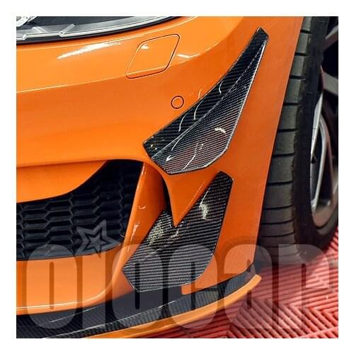 M4 GT4 Style Carbon Front Bumper Canard Wind 4pcs for BMW F80 M3 F82 F83 M4 GT4