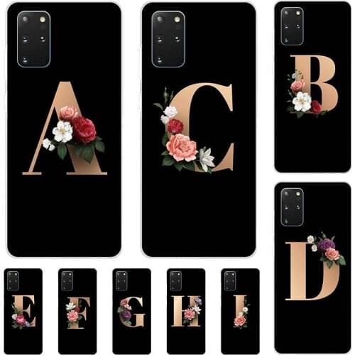 For OPPO A92 A72 OPPO A52 Case Cute Lovely Cartoon Pattern Flower Black Letters Soft Silicone Back Cover