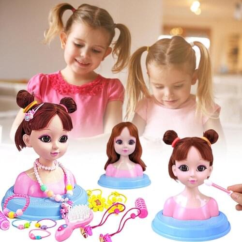 Makeup Doll Set Beautiful Princess Hair Styling Head Doll Playset With Beauty And Fashion Accessories Pretend Play For Girls Toy