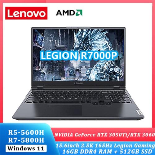 NEW Lenovo Legion R7000P 2021 15.6inch Gaming Laptop AMD Ryzen7-5800H GeForce RTX 3060 6GB Backlit metal body 16GB 512GB/1TB SSD