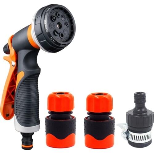 Garden Washing Cleaner High Power Pressure Car and Hose Nozzle Washer Water Spray Gun with Quick Connect Adapters Faucet Connect
