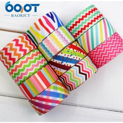 OOOT BAORJCT 174152,22mm geometry Printed grosgrain ribbon,DIY handmade,Wedding decoration materials, Valentines Day essential