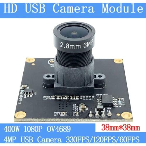 Plug Play Industry HD 2.8mm Lens 120degree High Speed 330FPS 640*360 USB Camera Module 4MP Full HD 1080P Webcam UVC Driverless