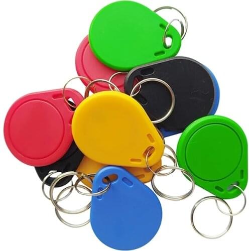 125KHz ID RFID Programmable Smart T5577 Rewritable Keys Tag Blank NO.3 Keyfobs For Access Control 5Pcs Random Color