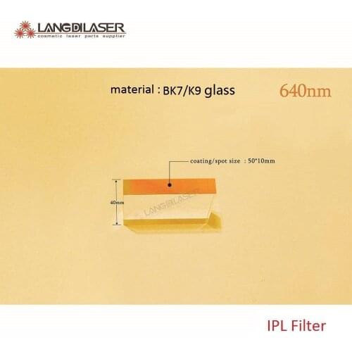 Size : 50*10*40 / spot size : 50*10 / wavelength : 640nm / optic filter for ipl laser hair removal device