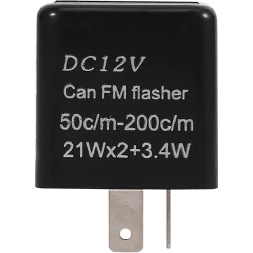 Flasher Relay Motorcycle Turn Signal Indicator 2-Pin Speed Adjustable LED Flasher Relays 12V For Turn Signal Light Blinker