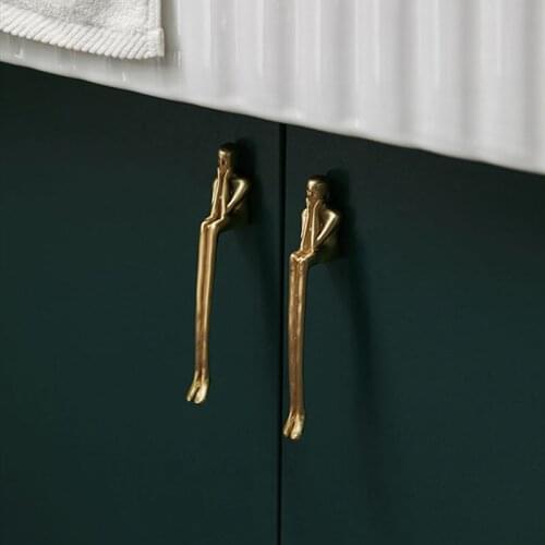 New Creative Shape Handles Brass Cabinet Handle Wardrobe Knobs Wine/Book Box Handle Furniture Door Accessory