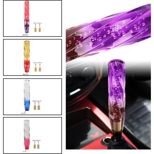 25cm Personalized Car Manual Transmission Shift Knob Gear Shifter Head Shift Knob Stick Crystal Transparent Bubble Gear Shifter