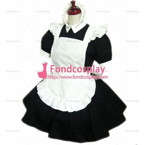 Sexy Sissy Maid Cotton Lockable Dress Uniform Cosplay Costume Tailor-made[CK763]