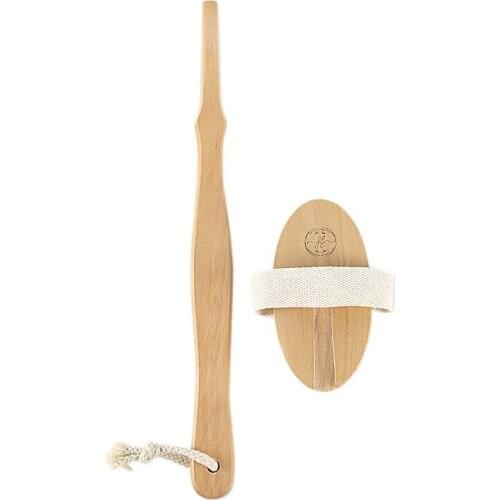 Bath Body Brush Back Scrubber Exfoliating Body Massager Long Handle Shower Brush with Shower Feature