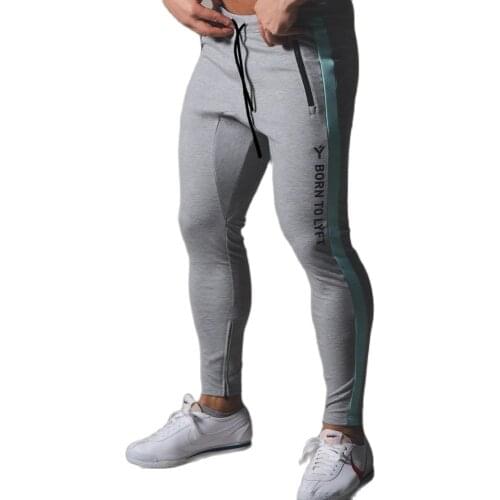 Running Sweatpants Mens Joggers Pants Cotton Bodybuilding Skinny Sport Tracpants Gym Fitness Trousers Male Jogging Sportswear