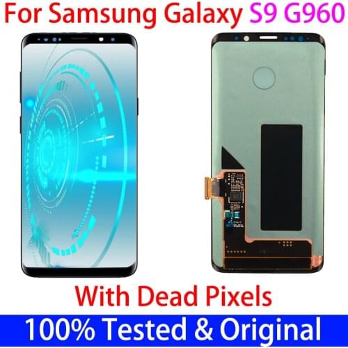 ORIGINAL AMOLED Replacement for SAMSUNG Galaxy S9 G960F LCD display Touch Screen Digitizer G960 s9 lcd with spot