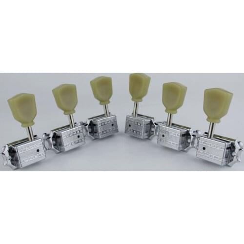 GUYKER Deluxe Vintage Keystone Vintage Style Guitar Machine Head Tuning Peg Tuners for lespaul Guitar Chrome