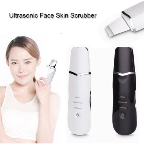 Ultrasonic Skin Scrubber Ion Acne Blackhead Remover Face Clean Lifting Peeling Shovel Home Use EMS Beauty Devices Massager