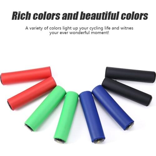 1 Pair Bicycle Cycling Silicone Handle Grip Handle bar Cover Shock Absorption MTB Mountain Road Folding Bike Accessories 4 Color