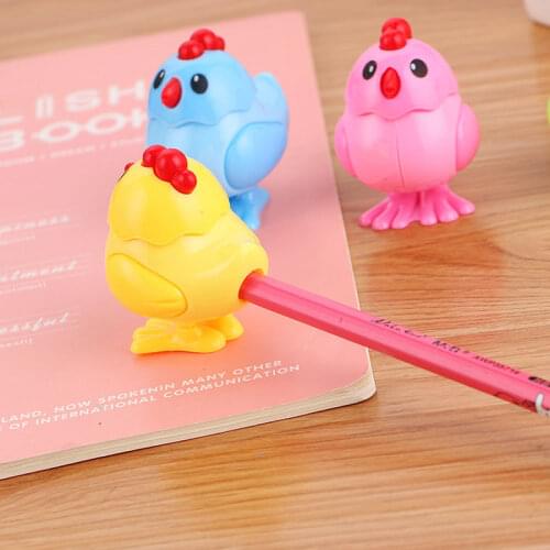 1pcs Creative Chick Student Pencil Sharpener Cute Cartoon Pencil Planing School Student Learning Stationery Office Supplies