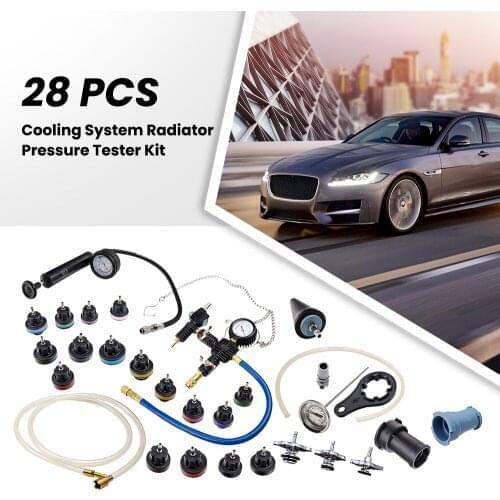 28Pcs Professional Radiator Cooling System Vacuum Purge Coolant Refill Tool Kit