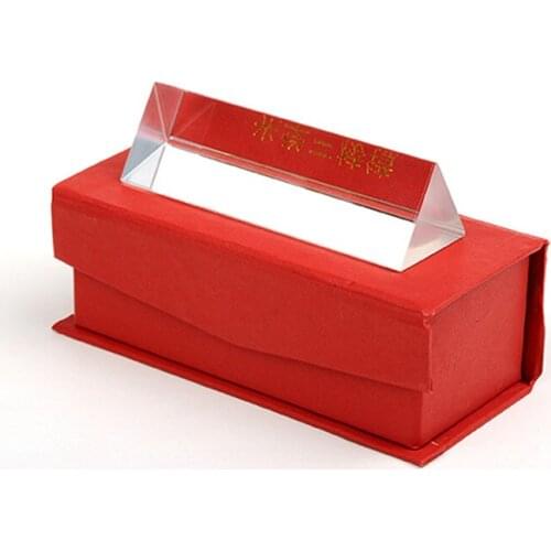 3x3x10cm Educational Physics Optical Glass School Science Experiment Teaching Aids Birthday Gift for Children Triangular Prism