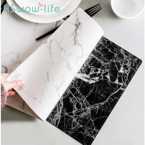 45*30cm Marble Pattern Placemat PVC Western Table Mat Non-slip Insulation Pad Hotel Tables Mat For Placemat For Dining Table