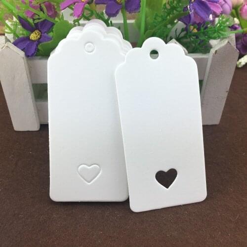 500pcs 9.5*4.5cm Super White Hang Tags DIY Handmade Gift Tags Paper Price Tag Gift Packing Labels/Paper Cards Bags/Garment Tags